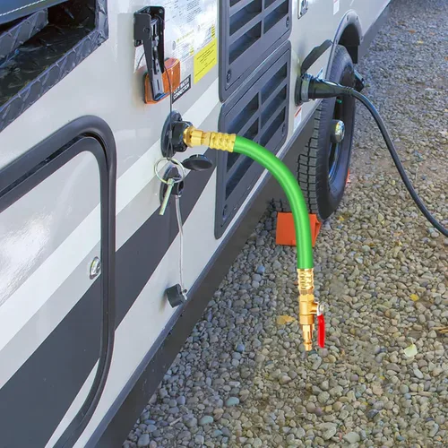 Miniatura 8 de Kit de acondicionamiento para el invierno de RV, adaptador de soplado de aspersor de 12 pulgadas con válvula de cierre, kit de preparación de Verde
