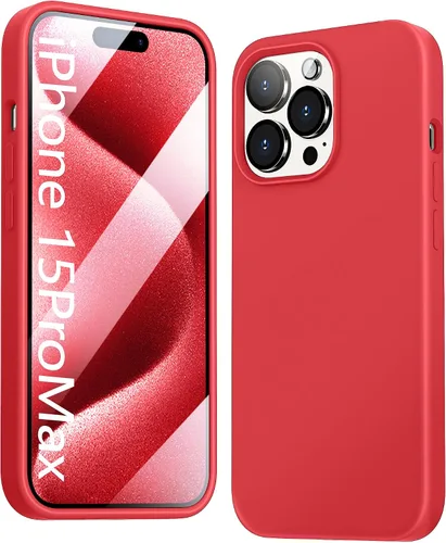 Miniatura 28 de Funda 5 en 1 para iPhone 12 Pro con protector de pantalla y protector de lente de cámara, funda de silicona líquida para iPhone 12 Pro (verde alpino)