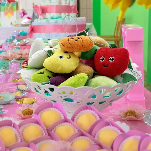 Miniatura 5 de Juego de 40 piezas de juguetes de peluche de alimentos de verduras, lindo llavero de juguete de peluche de vegetales pequeños para recuerdos