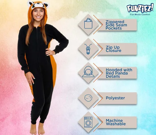 Miniatura 4 de Funziez! - Disfraz de animal de una pieza para adultos, diseño de felpa para Halloween, traje de cosplay de fruta para mujer y hombre