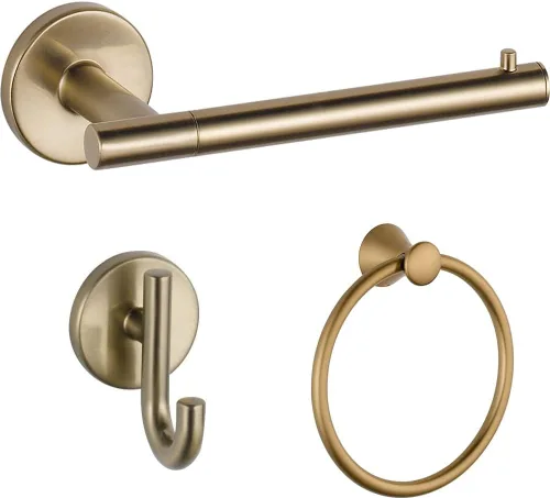 75950-CZ Trinsic - Soporte para papel higiénico, 3.31 x 7.00 x 3.31 pulgadas y gancho para toallas Trinsic 75935-CZ, 2-1/4 pulgadas y 73846-CZ