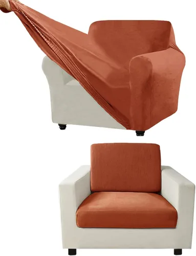 Miniatura 137 de Funda para Sofá de Terciopelo, Fundas Elásticas para Sofá para Funda Principal Separada/Respaldos y Cojines de Asiento, Funda para Sofá, para Fundas