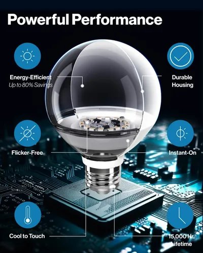 Miniatura 6 de Sunco Juego de 12 bombillas LED G25, bombillas de globo para tocador de baño de alto rendimiento, 1000 lm, 11 W (equivalente a 100 W), 2700 K, luz