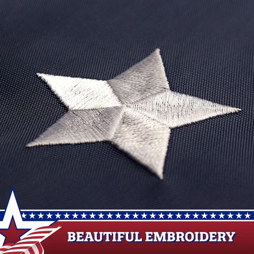 Miniatura 3 de G128 Bandera de abanico plisada de Estados Unidos, estrella de 1.5 x 1.5 pies, círculo central, decoración patriótica del 4 de julio, estrellas