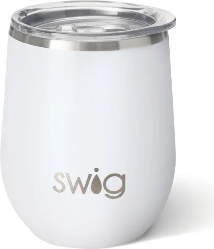 Miniatura 8 de Swig Life Vaso de vino de 12 onzas con tapa, acero inoxidable, apto para lavavajillas, portátil, triple aislamiento (todos los americanos)