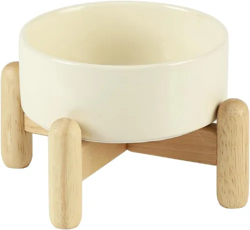 Miniatura 11 de Havniva Cuenco elevado de cerámica de 6.1 pulgadas para perros con soporte para platos de perros de razas pequeñas y medianas, cuenco de comida y 2