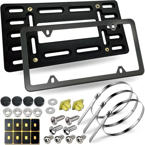 Miniatura 11 de BGGTMO Soporte de Soporte para Placa de Matrícula - Kit de Montaje de Placa de Matrícula Frontal, Adaptador de Montaje de Marco de Placa