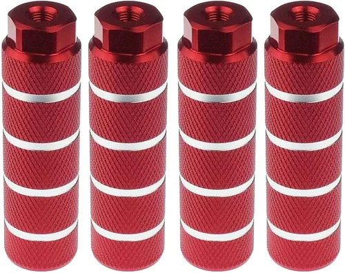 Miniatura 26 de 2 pares de reposapiés de aleación de aluminio para bicicleta de montaña, clavijas de acrobacias traseras, compatibles con ejes de 3/8 pulgadas Negro