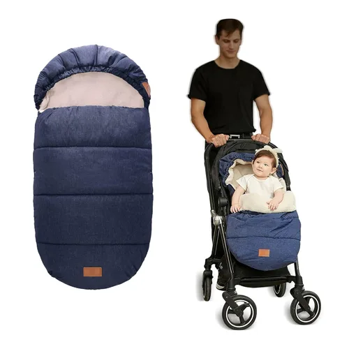 Miniatura 15 de LAT - Saco de dormir para bebé, cálido, universal, saco de dormir para cochecito para clima frío, saco impermeable para niños pequeños