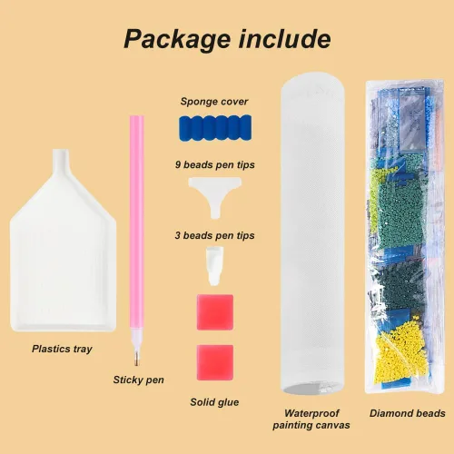 Miniatura 7 de WSLWXSHM Kits de pintura de diamantes para adultos, kits de arte de diamantes redondos de taladro completo, pintura 5D con diamantes, manualidades