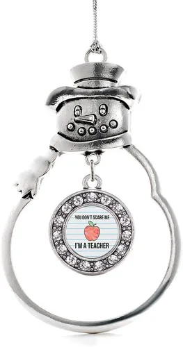 Miniatura 19 de Inspired Silver - Roller Queen - Adorno de Navidad plateado - Adorno circular para árbol de Navidad con circonita cúbica - Decoración colgante