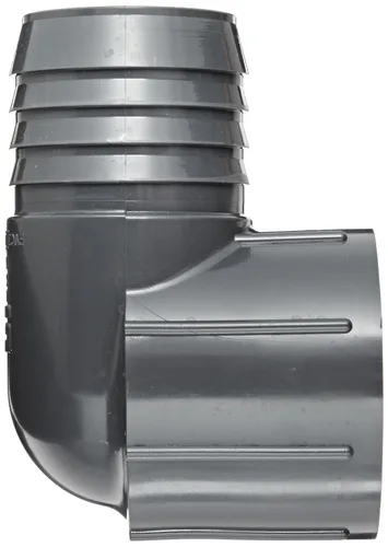 Miniatura 2 de Conexión de tubo de PVC Spears, codo de 90 grados, cédula 40, gris, con púas NPT hembra., Gris, 1