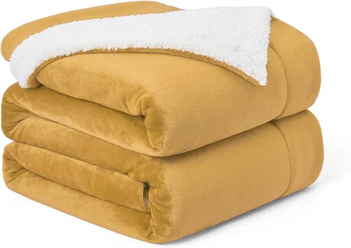 Miniatura 21 de Walensee Manta de Forro Polar Sherpa (Tamaño Individual 60"x80" Coral) Manta Afelpada Peluda Súper Suave Reversible de Microfibra y Franela