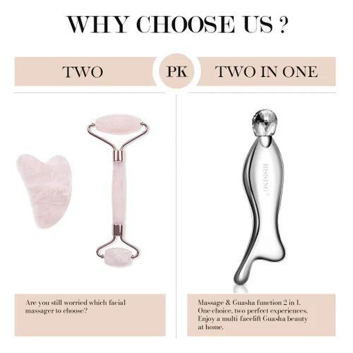 Miniatura 3 de Gua Sha Herramientas faciales, FSA-HSA-Elegible, Herramienta Gua Sha de Acero Inoxidable, Caja Portátil