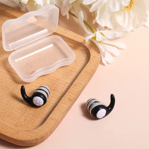 Miniatura 4 de Tapones para los oídos de natación, suaves, reutilizables, impermeables, tapones para los oídos de silicona con reducción de ruido para adultos