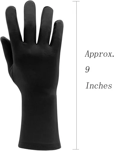 Miniatura 7 de Aniler Guantes de elastano hasta la muñeca para hombres y mujeres, para bodas, fiestas, Navidad, disfraces, fiestas, bailes