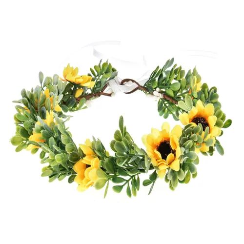 Miniatura 14 de Corona de flores suculentas, eucalipto aureola, diadema floral para boda, accesorio para fotos (hoja B)