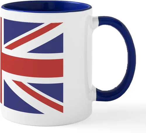 Miniatura 93 de CafePress Born American, British By Hea Taza de café de cerámica de 11 oz (11.0 fl oz)