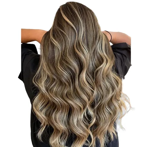 Miniatura 40 de WENNALIFE Extensiones de cabello humano real, 20 pulgadas, 3.53 onzas, color marrón chocolate, trama, cabello Remy atado a mano, extensiones