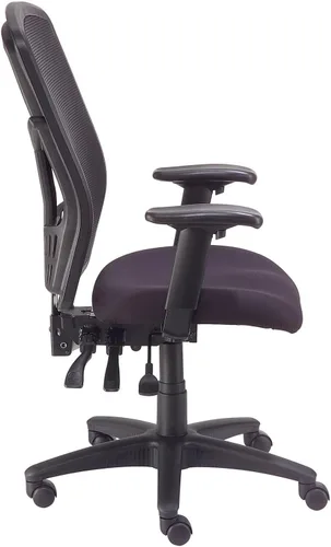 Miniatura 2 de Global Industrial Interion - Silla de oficina con respaldo alto y brazos ajustables, asiento tapizado de tela, negro, silla de oficina multifunción