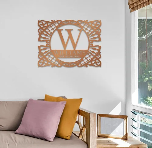 Miniatura 4 de Letrero de metal con nombre personalizado, arte de pared y decoración personalizada, regalo de apellido personalizado, letrero de árbol genealógico