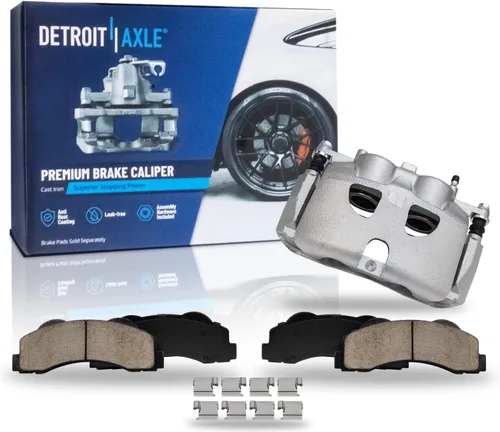 Miniatura 98 de Detroit Axle - Pastillas de freno de cerámica delanteras Reemplazo de pinza de freno derecha para Dodge Ram 1500 Dakota, Ram 1500 Classic - Juego