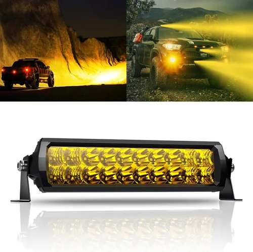 Miniatura 16 de Barra de luz LED de 12 pulgadas EK ENNOKING de doble fila, foco marino blanco, alta luminosidad, 100 W, luz LED de haz puntual y de inundación, luz