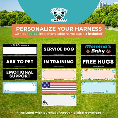 Miniatura 4 de Joyride Harness Chaleco de malla de verano – Arnés para perro 2.0 sin tirones – Chaleco ajustable y transpirable – Etiqueta de nombre personalizada