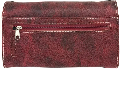 Miniatura 4 de Zelris Western Mustang Horse Turquesa Mujeres Crossbody Muñeca Trifold Wallet