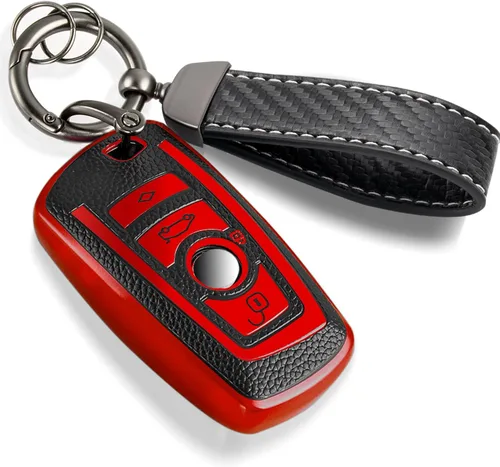 Miniatura 50 de Funda para Llavero Mercedes con Llavero de Cuerda Trenzada de Metal, Funda de Llave Suave Mejorada para Carcasa de Llavero Remoto Inteligente Sin