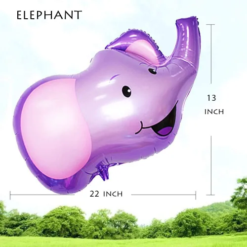 Miniatura 7 de Decoraciones de Fiesta de Cumpleaños de Safari de Selva - Paquete de 6 Globos Gigantes de Animales para Niños de Safari, Fiesta de Baby Shower