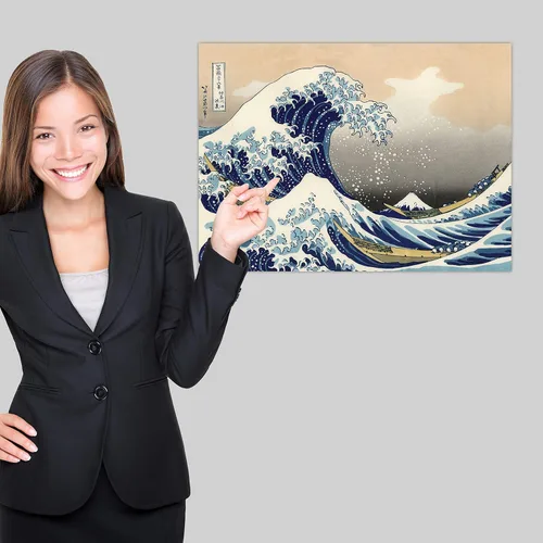 Miniatura 3 de Katsushika Hokusai The Great Wave Off Kanagawa - Póster de pared japonés (laminado, 18 x 24 pulgadas)