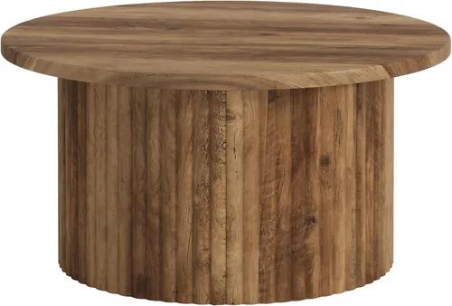 Miniatura 8 de Tribesigns Mesa auxiliar redonda de 31.5 pulgadas, mesa central circular de granja con base de metal resistente, mesa auxiliar de sofá moderna