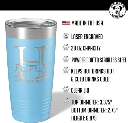 Miniatura 2 de Vaso de acero inoxidable aislado con tapa, grabado personalizado, de 20 onzas (17 colores), con recubrimiento en polvo, idea de regalo grabada