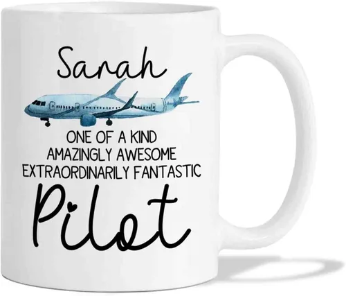 Miniatura 7 de BigTees Taza de café de piloto personalizada, regalos para piloto, taza de piloto, taza de café de piloto de avión, taza de café personalizada