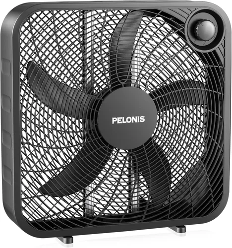 Miniatura 12 de PELONIS Ventilador de caja de 20 pulgadas – 3 velocidades, ventiladores de ventana, para piso o mesa, 25 pies/s, 2025 mejorado, lanzamiento de aire