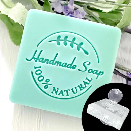 Miniatura 4 de Sello acrílico transparente hecho a mano con palabras de jabón, sello en relieve, personalidad, manualidades, capítulos acrílicos (9, manija)