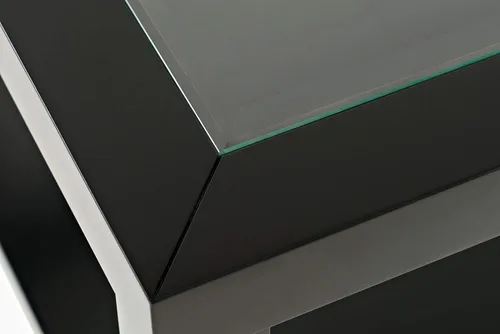 Miniatura 3 de Jofran Urban Icon - Mesa de centro rectangular con incrustaciones de vidrio y madera de acacia, mesa decorativa contemporánea para sala de estar
