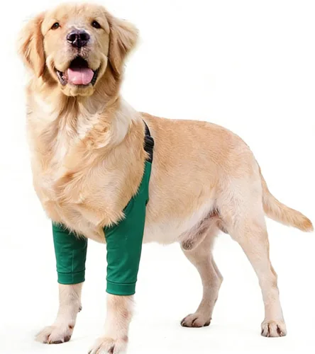 Miniatura 14 de Manga de recuperación para perros con banda elástica para piernas o articulaciones lesionadas, tirantes ajustables para patas delanteras de rosado