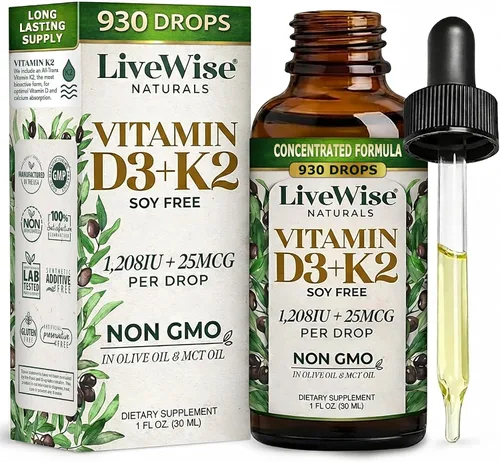 Miniatura 13 de Live Wise Naturals Vitamina para bebés D3 l USDA Orgánica Organic MCT Oil Formula For Kids and Toddler, Easy Absorption, Supports Immune and Bone