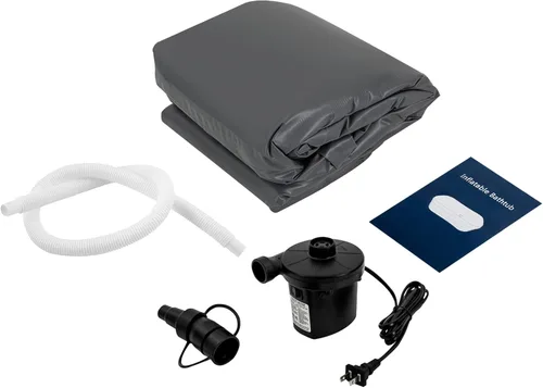 Miniatura 7 de Bañera portátil, 48 x 20.47 x 17.7 pulgadas de capacidad de 50.2 galones, bañera inflable plegable de pie independiente con bomba de aire eléctrica