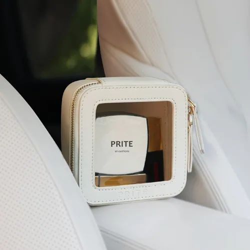 Miniatura 6 de Prite Bolsa de maquillaje transparente, estuche organizador de cosméticos, bolsa de aseo de viaje impermeable, bolsa para el cuidado de la piel