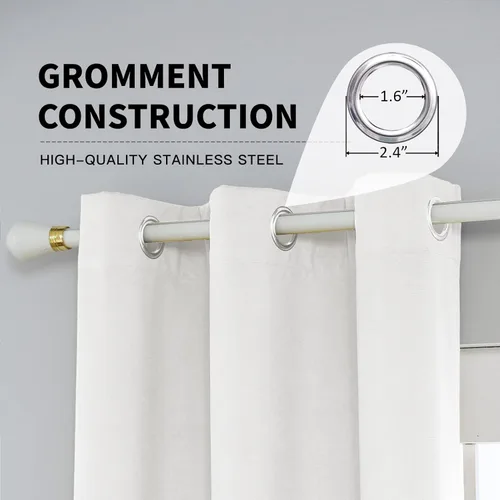 Miniatura 5 de FY FIBER HOUSE Cortinas cortas opacas completas, modernas con aislamiento térmico, cortinas pequeñas para ventana de dormitorio o sala de estar
