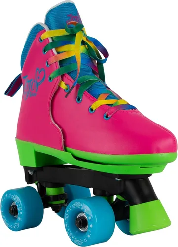 Miniatura 3 de Circle Society JoJo Siwa - Patines ajustables para niñas, diseño de arcoíris JoJo Siwa, patines clásicos para niños, tallas 12-3, ideales