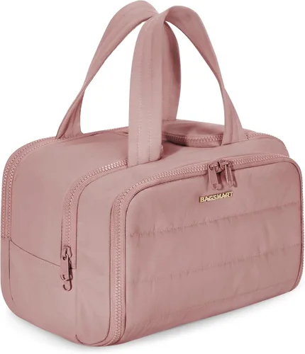 Miniatura 23 de BAGSMART Bolsa de Aseo de Viaje, Bolsa de Aseo Resistente para Mujeres, Bolsas de Aseo Ampliamente Abiertas y Esponjosas para Viajar, Organizador