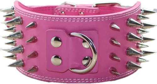 Miniatura 6 de Collar de perro con tachuelas, de piel con pinchos afilados de 3 pulgadas, apto para entrenamiento, deportes, caminar, talla M, L, XL, para Pitbull