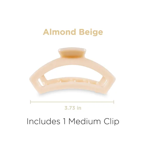 Miniatura 2 de TELETIES - Pinza para cabello media abierta - Para cabello de fino a medianamente grueso - Agarre fuerte, dientes flexibles, diseño de recorte
