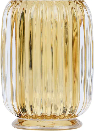 DASITON Organizador de brochas de maquillaje, cepillo de maquillaje cosmético de cristal, soporte de almacenamiento de pinceles de vidrio, florero a