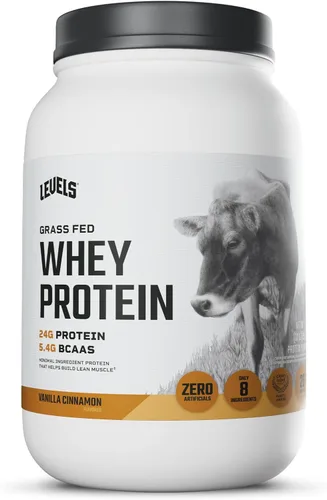 Miniatura 10 de Levels - Polvo de proteína de suero alimentado con pasto, sin artificiales, 24G de proteína, chocolate puro, 2 libras