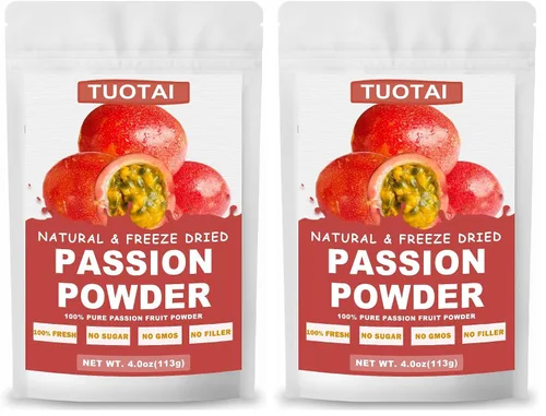 Miniatura 8 de Polvo liofilizado de fruta de la pasión, 4 onzas, polvo de fruta de la pasión para pasteles, bebidas y alimentos para hornear